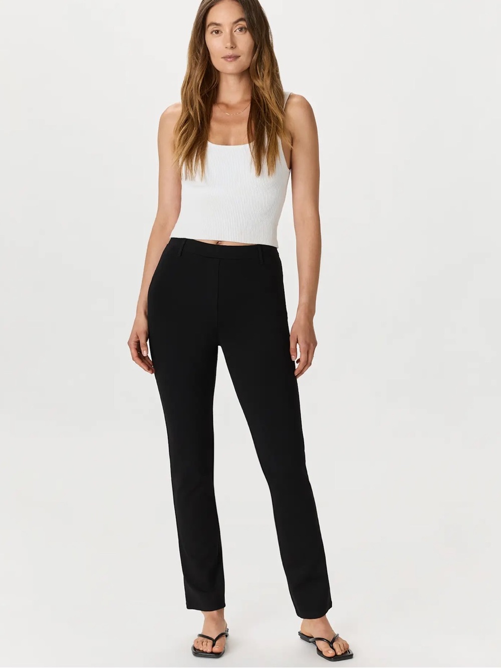 Quince Ultra-Stretch Ponte Straight Leg Pants Black M 30”